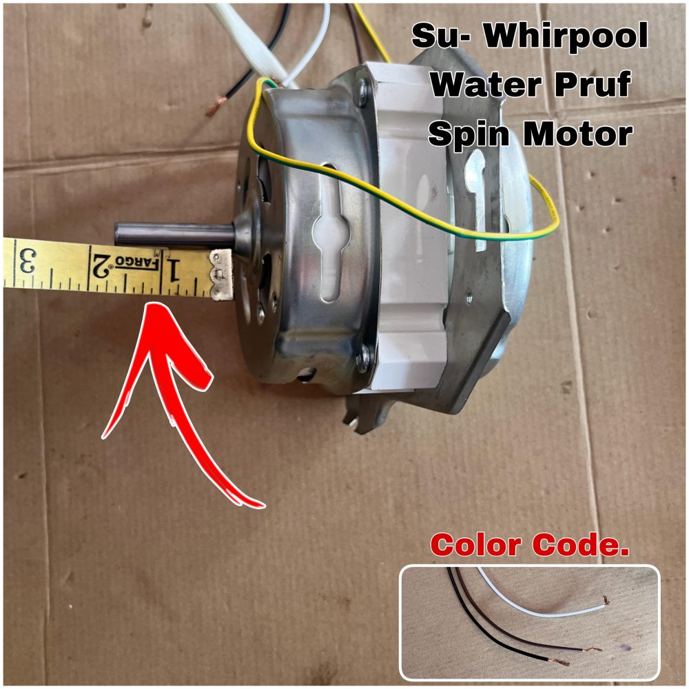 whirlpool waterproof spin motor / Original Spin Motor Compatible with Whirlpool, Semi Automatic Washing Machine - Image 3