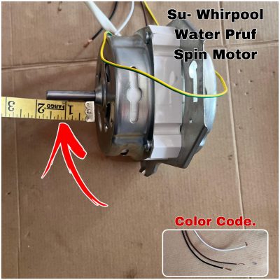 whirlpool waterproof spin motor / Original Spin Motor Compatible with Whirlpool, Semi Automatic Washing Machine - Image 3